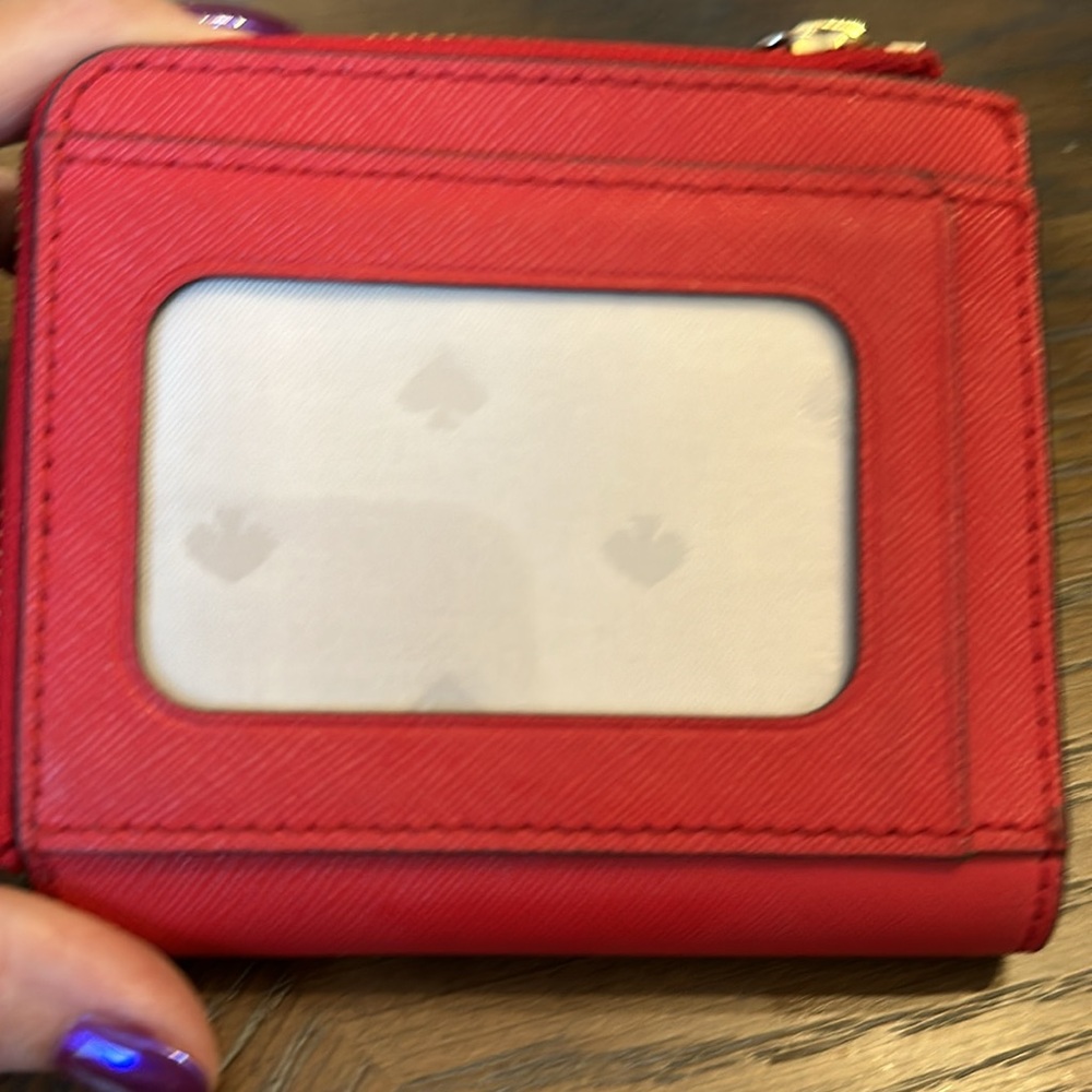 Kate Spade Red Card Keychain & Kate Spade Zip Around Wallet Bundle EUC - Picture 8 of 14